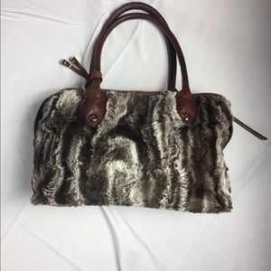 Brown fur bag